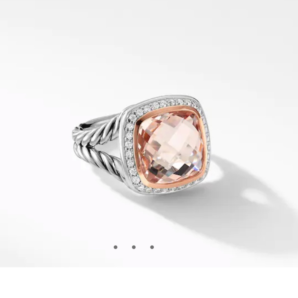 David Yurman Morganite Albion Ring 11 mm